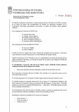 Actas de Sesiones del año 2019