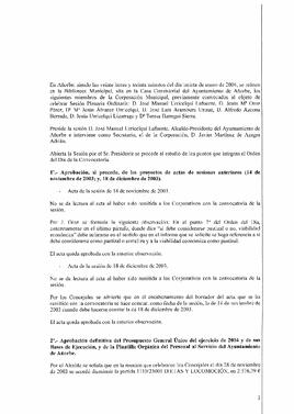 Actas de Sesiones del año 2004
