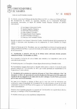 Actas de Sesiones  del año 2013