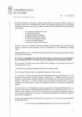 Actas de Sesiones del año 2008